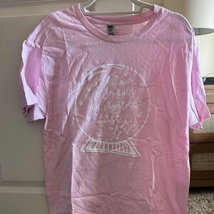 Pink Shirt with Graphic Design